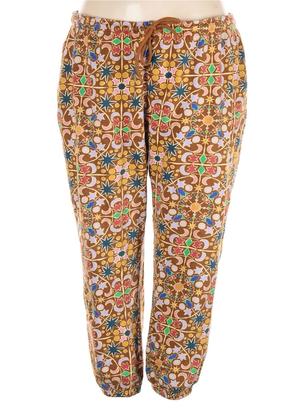 Lucy & Yak Brown Geometric Print Joggers
